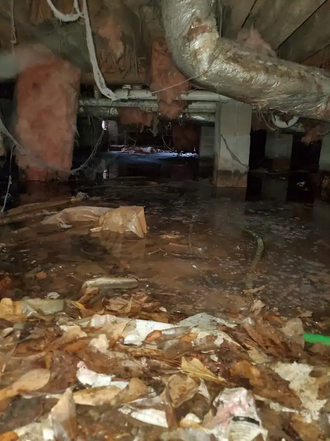 Crawl space flood assessment for Commercial Water Damage Restoration in Camp Hill