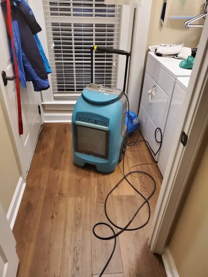 Commercial dehumidifier deployed for Flood Damage Cleanup in Camp Hill